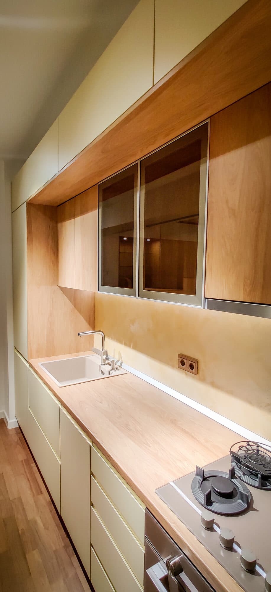 Finished space — bespoke kitchen, private apartment